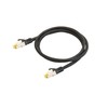 Python Series Python patch kabelis su Cat.7 raw kabeliu S/FTP PiMF be halogenų 7,5m juodas