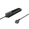 QOLTEC 50104 Viršįtampių apsauga 4 maitinimo lizdas 1,5m