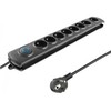 QOLTEC 50113 Viršįtampių apsauga 8 maitinimo lizdas 1,8m