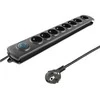 QOLTEC 50113 Viršįtampių apsauga 8 maitinimo lizdas 1,8m