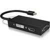 Adapteris ICY BOX mini DisplayPort > DVI/HDMI/VGA 4K 60Hz juodas