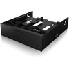 Icy Box IB-5251 Tvirtinimo rėmas 2x2,5" + 1x3,5" HDD/SSD diskams 1x5,25" nišoje, su priekiniu skydeliu, juodas
