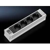 Listwa zasilająca Rittal Steckdosenmodul PSM 4x Schu.ko L250mm juodas
