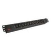 ROLINE 19" Juodas Aliuminio PDU. 11-way C13 Outlet