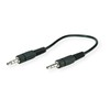 Kabelis Roline Jack 3.5mm - Jack 3.5mm 0.2m juoda (11.09.4500)