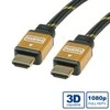 ROLINE GOLD HDMI didelės spartos kabelis + Ethernet, M/M 5 m, 5 m, HDMI A tipo (standartinis), HDMI A tipo (standartinis), Juoda, Auksinė