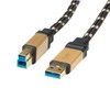 Kabelis USB Roline USB-A - 0.8 m Auksinis (JAB-1944111)