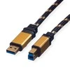 Kabelis USB Roline USB-A - 0.8 m Auksinis (JAB-1944111)