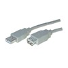 S-Conn helos USB 2.0 Verl. 5,0 m Buchse Typ A auf SteckerTyp A, 5 m, grau, lose