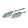 S-Conn helos USB 2.0 Verl. 5,0 m Buchse Typ A auf SteckerTyp A, 5 m, grau, lose