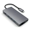 „Satechi Aliumini Adapteris V2 USB-C“ (USB-C, 3x USB-A, 4K HDMI, mikro / SD kortelių skaitytuvas, Ethernet) (pilka erdvė)