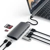 „Satechi Aliumini Adapteris V2 USB-C“ (USB-C, 3x USB-A, 4K HDMI, mikro / SD kortelių skaitytuvas, Ethernet) (pilka erdvė)