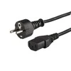 Maitinimo Kabelis - Savio CL-138 1.2 m IEC C13 Vyr. į Type E Mot. Juodas