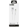 SBS TECABLEUSBIP589W USB-A – Lightning kabelis – baltos spalvos