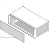 SCHROFF SCHROFF PropacPRO priekinis skydelis, viso pločio, neekranuotas, 3 HU, 63 HU, 2 mm, Al, anoduotas, neapdoroti kraštai