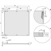 SCHROFF SCHROFF priekinis skydelis, Refrofit dangtis, 3 HU, 10 HU, 2,5 mm, Al, anoduotas, neapdoroti kraštai