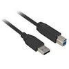USB laidas Sharkoon USB-A - USB-B 2 m juoda (4044951015641)
