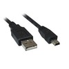 Sharkoon USB 2.0 Kabelis, USB-A Stecker > Mini-USB Stecker (juodas, 0,5 Meter, doppelt geschirmt)