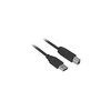 USB kabelis Sharkoon USB-A - 5 m Juodas (4044951015665)