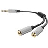 Adapteris AV Sharkoon Jack 3,5 mm – Jack 3,5 mm x2 pilka (4044951019632)