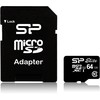 Atminties kortelė Silicon Power 64GB Micro SDXC UHS-I, SDR 50 režimas, 10 klasė, su SD adapteriu