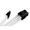 SilverStone 8-Pin-PCIe to 6+2-Pin-PCIe Extension – 250mm baltos spalvos