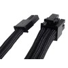 SilverStone 8 kontaktų PCIe į 6+2 kontaktų PCIe prailginimo kabelis, 250 mm, juodas
