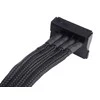 SilverStone 4 kontaktų „Molex“ ir 4 SATA jungčių prailginimo kabelis, 300 mm, juodas