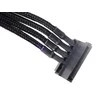 SilverStone 4 kontaktų „Molex“ ir 4 SATA jungčių prailginimo kabelis, 300 mm, juodas