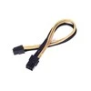 SilverStone 6-Pin-PCIe to 6-Pin-PCIe Cable 250mm - juodos spalvos/aukso spalvos