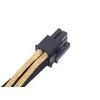 SilverStone 6-Pin-PCIe to 6-Pin-PCIe Cable 250mm - juodos spalvos/aukso spalvos