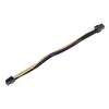 SilverStone 6-Pin-PCIe to 6-Pin-PCIe Cable 250mm - juodos spalvos/aukso spalvos