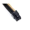 SilverStone 6-Pin-PCIe to 6-Pin-PCIe Cable 250mm - juodos spalvos/aukso spalvos