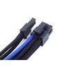SilverStone PCI 8 kontaktų į PCIe 6+2 kontaktų jungčių kabelis, 250 mm – juodas/mėlynas