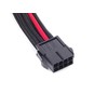 SilverStone PCIe-8-Pin to PCIe-6+2-Pin Cable, 250mm - juodos spalvos/raudonos spalvos