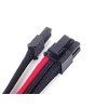 SilverStone PCIe-8-Pin to PCIe-6+2-Pin Cable, 250mm - juodos spalvos/raudonos spalvos