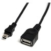 USB kabelis StarTech USB-A - miniUSB 0, 9 m juodasis (USBMUSBFM1)