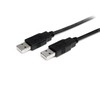 StarTech USB kabelis USB-A – USB-A 1 m juodas (USB2AA1M)