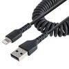 USB kabelis StarTech USB-A - Žaibas 1 m Juodas (RUSB2ALT1MBC)