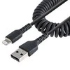USB kabelis StarTech USB-A - Žaibas 1 m Juodas (RUSB2ALT1MBC)