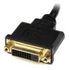 Kabelis StarTech HDMI - DVI-D 0.3m juoda (HDDVIMF8IN)