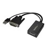 AV adapteris StarTech DVI-D – DisplayPort + USB-A juodas (DVI2DP2)
