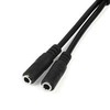 Kabelis StarTech Jack 3.5mm - Jack 3.5mm x2 0.2m juoda (MUYHMKM)