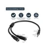 Kabelis StarTech Jack 3.5mm - Jack 3.5mm x2 0.15m juoda (MUY1MFFS)