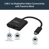 StarTech.com CDP2DPUCP USB ekrano adapteris 3840 x 2160 pikseliai Juoda