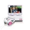 Vaizdo grotuvas LENCO DVP-910 9 DVD-Player + USB &amp; KfZ-Halterung. pink/wei
