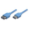 USB kabelis Techly USB-A - USB-A 0,5 m mėlyna (ICOC-U3-AA-005-EX)