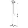Techly ICA-PM-104M projektoriaus stovas Lubos Sidabras