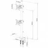 Laikiklis TECHLY 020690 Techly Dvigubas stalas LED/LCD monitoriaus rankena 13-27 2x10kg vertikaliai reguliuojama