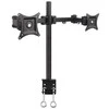 Laikiklis TECHLY 301740 Techly Dvigubas stalas LED/LCD monitoriaus rankena 13-27 2x10kg reguliuojama
